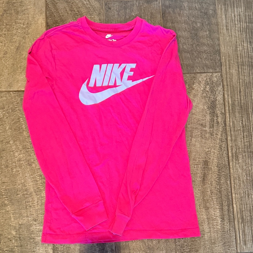 Nike Bright Pink Long Sleeve Tee